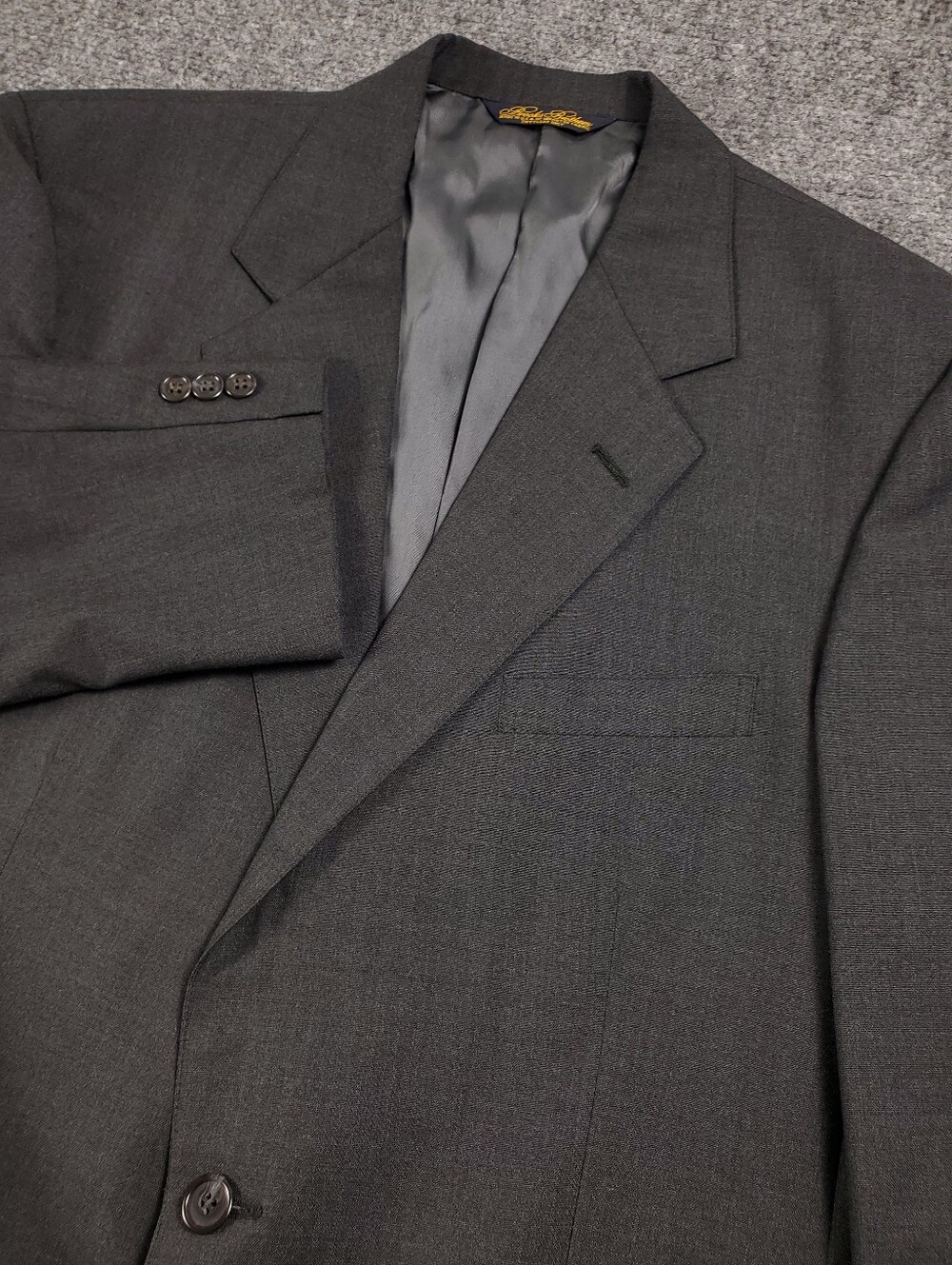 Vintage Brooks Brothers Makers BrooksEase Sport Coat Blazer 41R Wool Gray USA